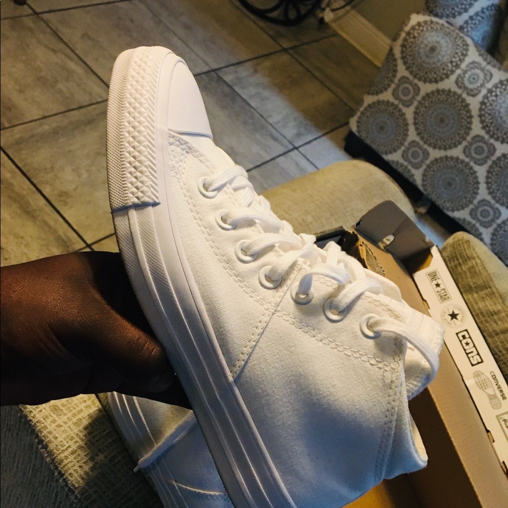 All white converse